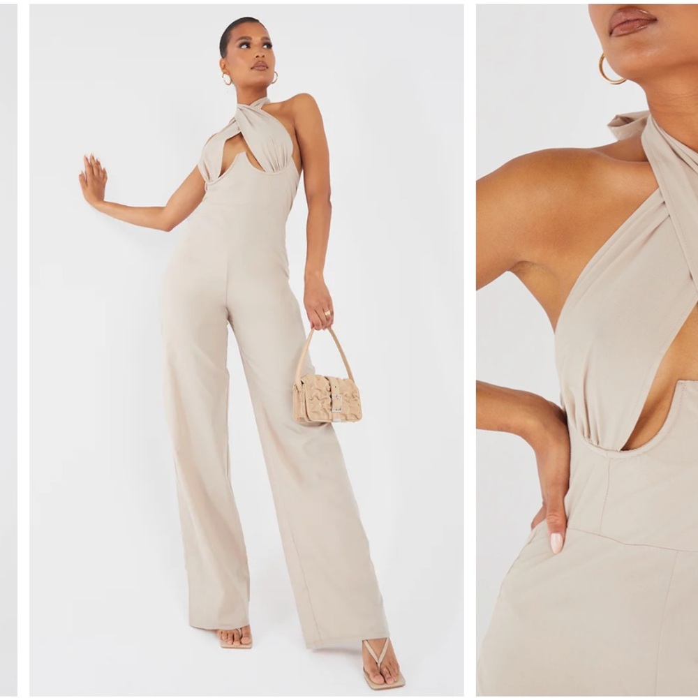 Stone cross bust wide leg jumper